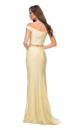 4 of 5 La Femme 29951 Dress Pale-Yellow