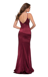 5 of 7 La Femme 29960 Dress Burgundy