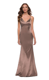4 of 7 La Femme 29960 Dress Nude