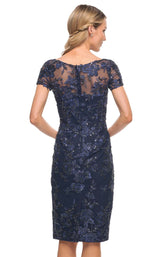 4 of 4 La Femme 29982 Dress Navy