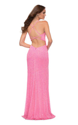 2 of 2 La Femme 29986 Dress Neon-Pink