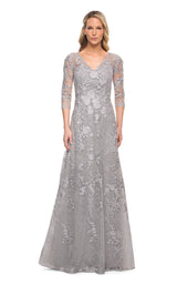 1 of 4 La Femme 29989 Dress Silver