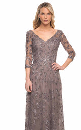 3 of 4 La Femme 29994 Dress Gunmetal
