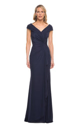 1 of 4 La Femme 29996 Dress Navy