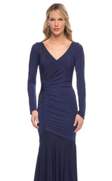 3 of 4 La Femme 30010 Dress Navy