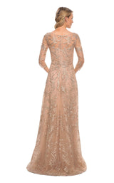 2 of 3 La Femme 30021 Dress Light-Gold