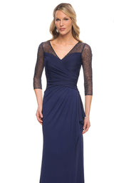 3 of 4 La Femme 30028 Dress Navy