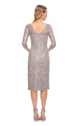 2 of 2 La Femme 30036 Dress Silver-Mauve