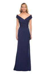 1 of 4 La Femme 30040 Dress Navy
