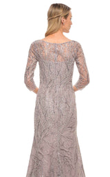 4 of 4 La Femme 30044 Dress Lavender-Gray