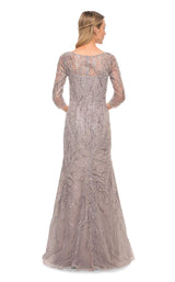 2 of 4 La Femme 30044 Dress Lavender-Gray