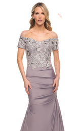 3 of 4 La Femme 30045 Dress Silver