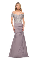 1 of 4 La Femme 30045 Dress Silver