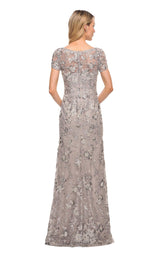 2 of 4 La Femme 30053 Dress Lavender-Gray