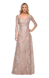 1 of 4 La Femme 30054 Dress Mauve