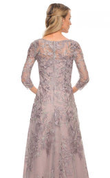 4 of 4 La Femme 30078 Dress Silver-Pink