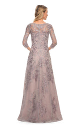 2 of 4 La Femme 30078 Dress Silver-Pink