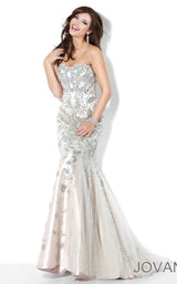 2 of 4 Jovani 3008 Dress Taupe