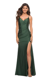 2 of 8 La Femme 30095 Dress Dark-Emerald