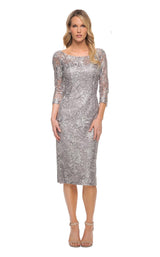 1 of 2 La Femme 30097 Dress Silver