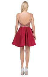 2 of 2 Dancing Queen 3009 Dress Burgundy