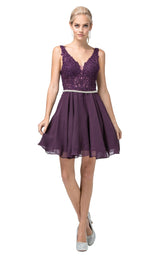 4 of 6 Dancing Queen 3011 Dress Plum