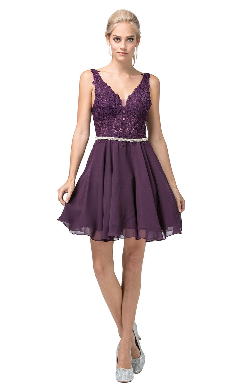 Dancing Queen 3011 Dress Plum