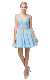 5 of 6 Dancing Queen 3011 Dress Sky-Blue