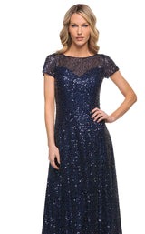 3 of 4 La Femme 30122 Dress Navy
