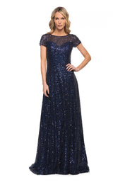 1 of 4 La Femme 30122 Dress Navy