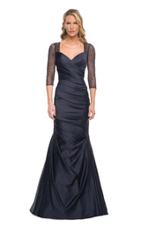 1 of 4 La Femme 30138 Dress Navy