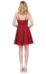 5 of 5 Dancing Queen 3013 Dress Burgundy