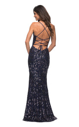 2 of 4 La Femme 30150 Dress Indigo