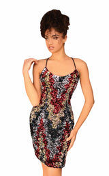 1 of 3 Clarisse 30158 Dress Multi