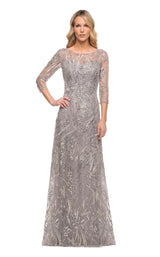 1 of 4 La Femme 30161 Dress Silver