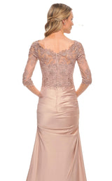 4 of 4 La Femme 30162 Dress Champagne