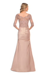 2 of 4 La Femme 30162 Dress Champagne