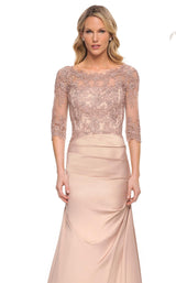 3 of 4 La Femme 30162 Dress Champagne