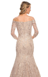 4 of 4 La Femme 30164 Dress Champagne