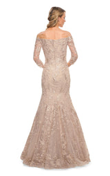 2 of 4 La Femme 30164 Dress Champagne