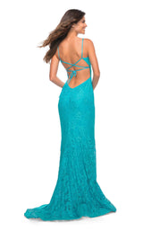 4 of 12 La Femme 30171 Dress Aqua