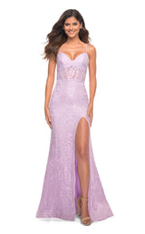 2 of 12 La Femme 30171 Dress Lavender