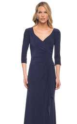 3 of 4 La Femme 30177 Dress Navy