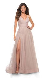 2 of 8 La Femme 30180 Dress Dusty-Mauve
