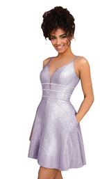 1 of 3 Clarisse 30182 Dress Shimmer-Lilac