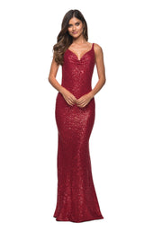 3 of 12 La Femme 30187 Dress Red