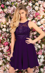 2 of 3 Clarisse 30188 Dress Eggplant