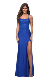 La Femme 30196 Dress Royal-Blue