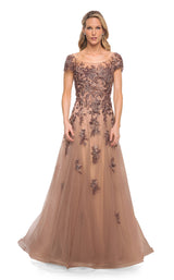 1 of 4 La Femme 30197 Dress Cocoa