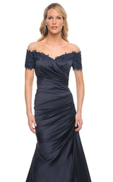 3 of 4 La Femme 30199 Dress Navy